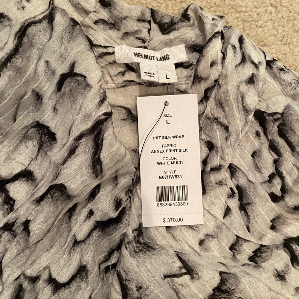 Helmut Lang wrap silk top new with tags from Saks size large - Picture 3 of 3